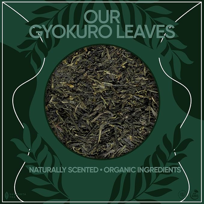 Gyokuro Tea Loose Leaf 3 oz | Premium Japanese Shade Grown Green Tea | Umami Rich Smooth Flavor | Bulk Loose Leaf