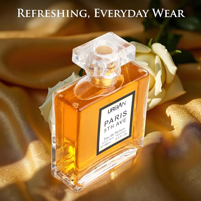 Paris 5th Avenue for Women Eau De Parfum - Top Notes of Aldehydes, Neroli, Ylang Ylang, Bergamot & Peach - Base Scents From Vetiver, Patchouli, Oakmoss, Sandalwood & Vanilla - Elegant 100ml Bottle