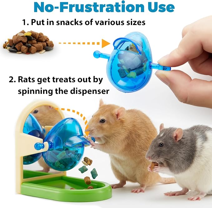 Rat Enrichment Foraging Toy, Intelligent Treat Dispensing Puzzle