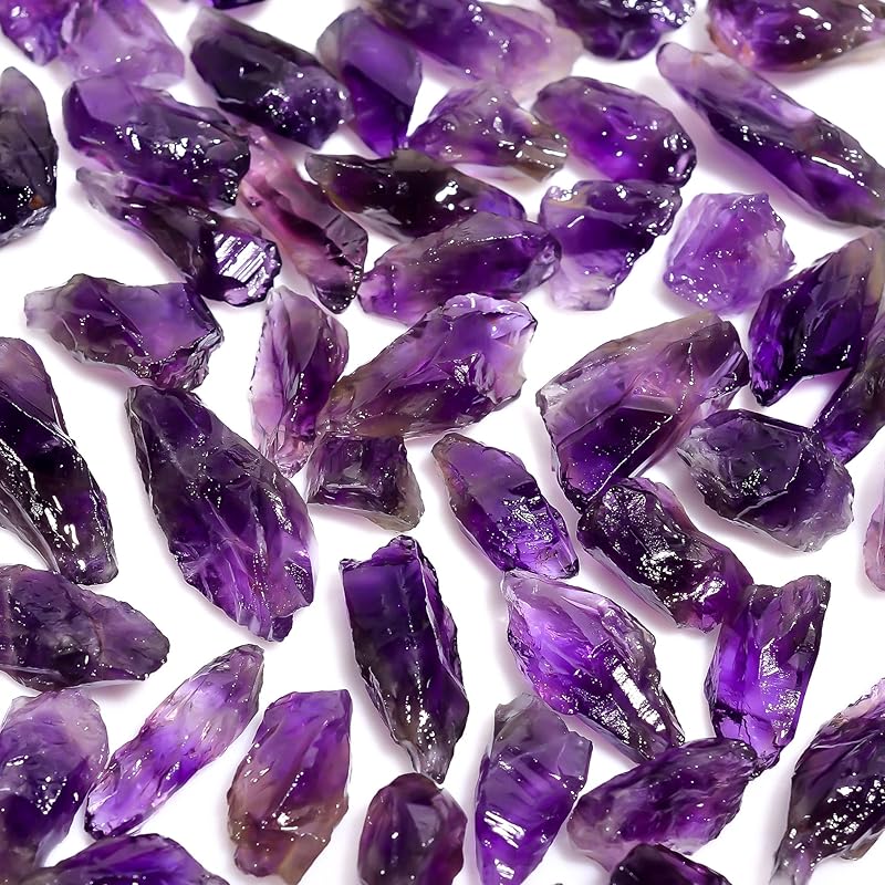 50 carats Raw Amethyst Pencil Rough Tiny Gemstone, Natural Crystals, Healing Stones, Wholesale Lot, Jewelry Making Supply, 10 to 16mm, 14 to 18pcs