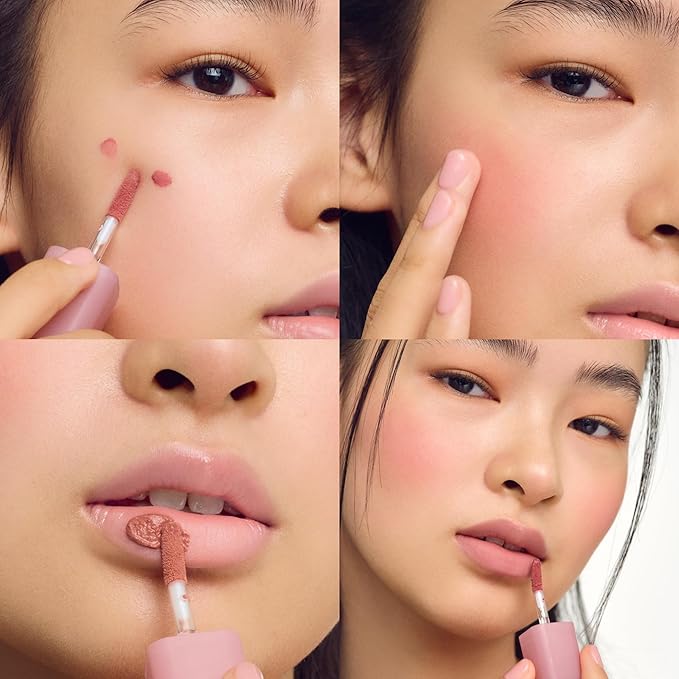 COLORGRAM NUDE BLUR TINT 05 VINTAGE RED | Soft Velvet Matte Lip Stain & Cheek Tint | Lightweight Blurring Tint for a Smooth & Airbrushed Finish | 24H Hydration, Long-Lasting & Non-Sticky Formula