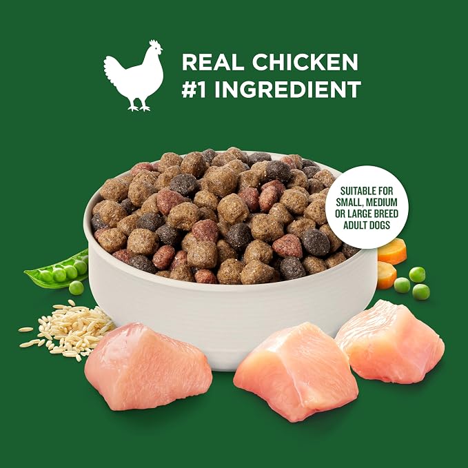 Nutrish Adult Dry Dog Food, Chicken & Veggies, 13 lb. Bag (Rachael Ray) | Complete & Balanced Nutrition for Small, Medium and Large Breed Dogs, Veterinarian Reviewed Formula, No Artificial Flavors