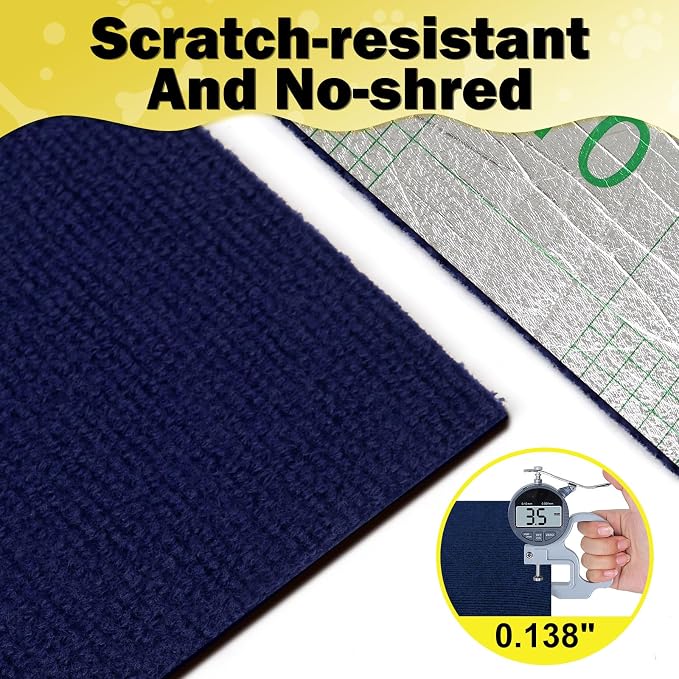 ENONCI 78.7x15.8 Cat Scratch Pad, Furniture Protector for Couch Corners | Trimmable, No-Shedding Cat Scratch Pad with Self-Adhesive Backing for Climbing, Protects Walls, Carpet and Couch