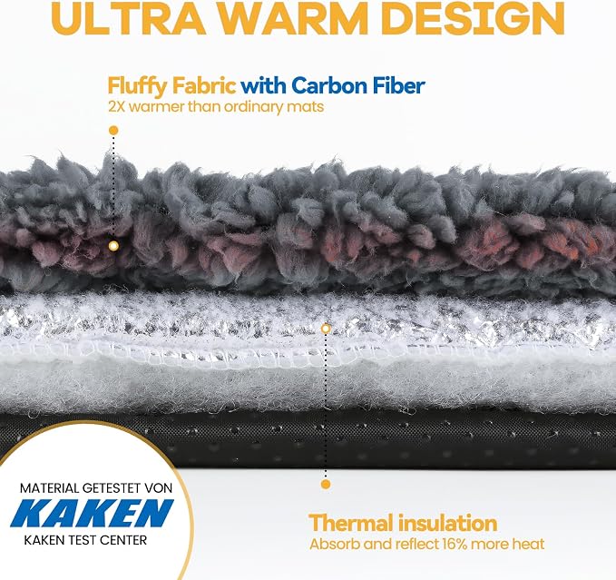 Mora Pets Self Warming Cat Bed Self Heating Cat Dog Mat Pet Pad Extra Warm | Self Heated Cat Bed for Indoor Outdoor Pet House, Removable Washable Cover, Non Slip Bottom, Crinkle-Free, No Plug, 24 x 18