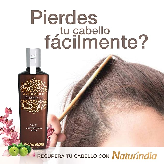 Ayurvedic Amla Hair Growth Shampoo – Organic Indian Formula Sulfate & Paraben Free For Hair loss and Thinning - Natural Vitamin C and B-Complex for Women