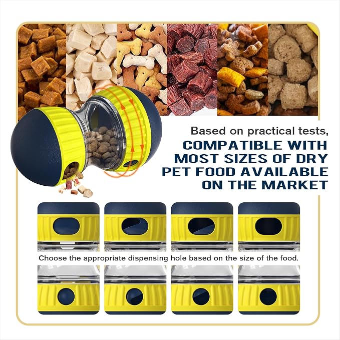 TLKNG Dog Enrichment Toy, Treat Dispenser Ball for Medium/Small Dogs | Kibble Puzzle Creates a Rewarding Indoor Challenge—Keeps Curious Pups Busy, Fights Boredom, Encourages Naturally Paced Eating