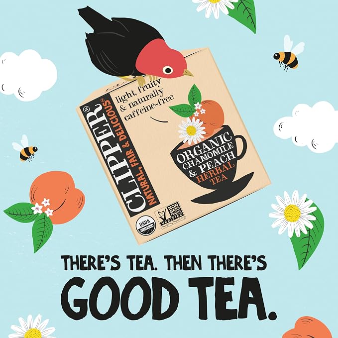 Clipper Organic Chamomile & Peach Tea Bags, 50 Bags