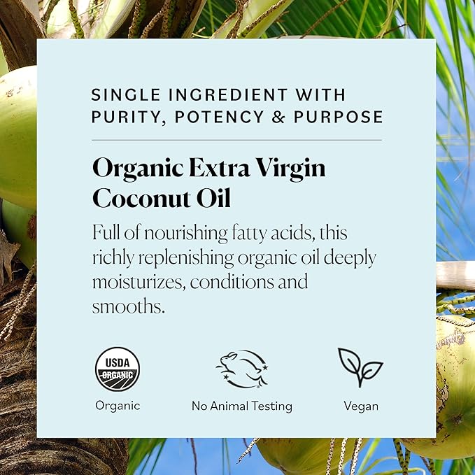 Sky Organics - Multipurpose Organic Coconut Oil for Skin & Hair, 16.9 fl oz - Extra Virgin Hair Oil & Body Moisturizer - Vitamins, Antioxidants & Fatty Acids - Vegan, Cruelty Free with ebook