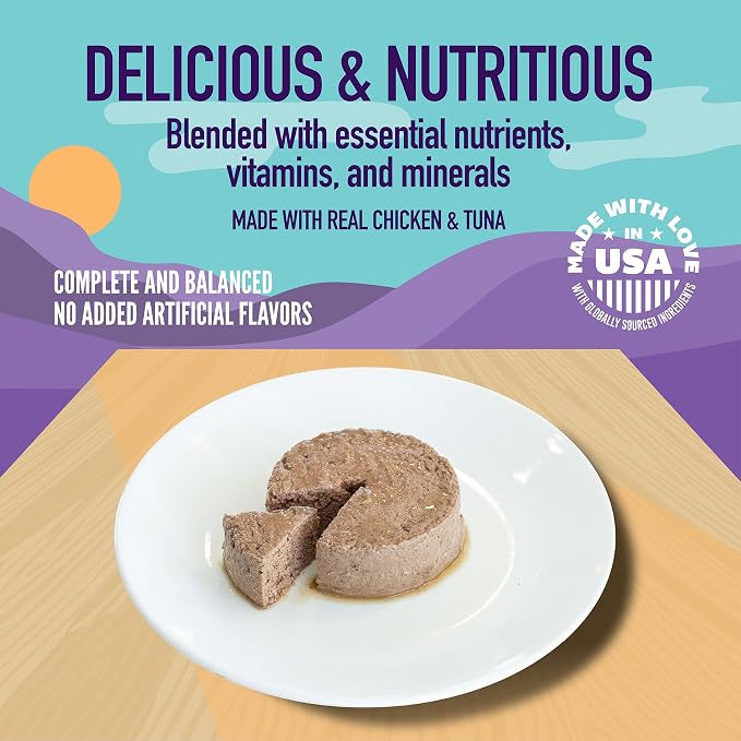 A Strong Heart Cat, Chicken & Tuna Dinner, 5.5oz Cans, Pack of 24 | Real chicken & tuna, complete & balanced all life stages, pate, made in USA, 24 x 5.5oz cans