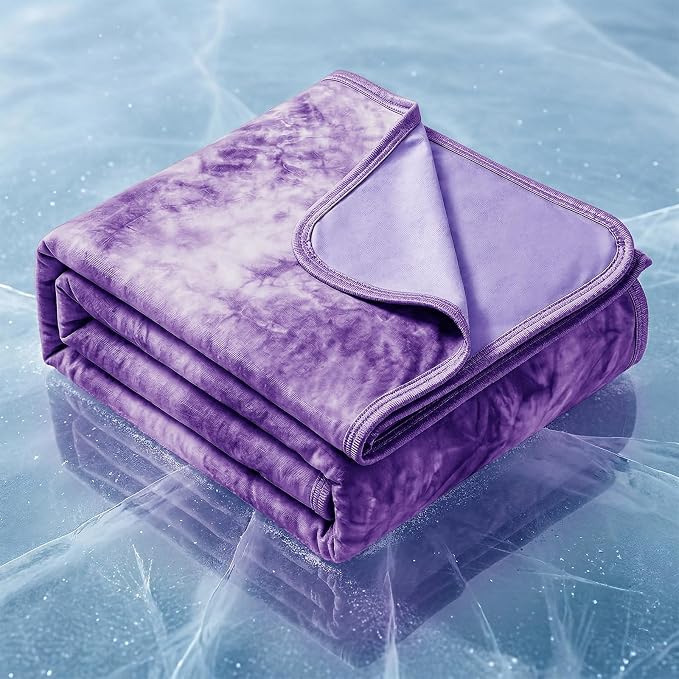 Cooling Blanket 90''x104'' for Hot Sleepers, Arc-Chill Q-Max>0.35 Double Sided Cold Blankets for Night Sweats, Cool Soft Lightweight Summer Blanket for Sofa Bed Couch, Gifts for Women King