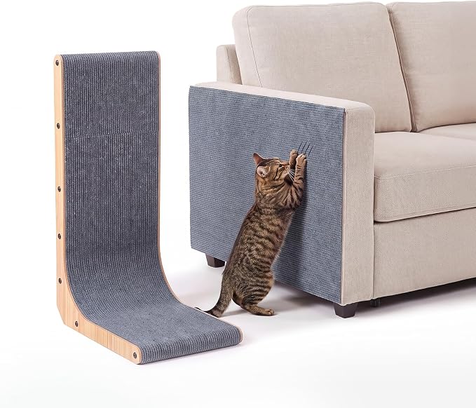 Cat Scratch Furniture Couch Corner Protector from Cat Claws, 78.7x15.8 Inch | Cat Wall Scratcher Mat with Catnip, Adhesive Cat Scratching Pads Renew Cat Stuff Sofa Tree Scratching Post Board Bed Tower