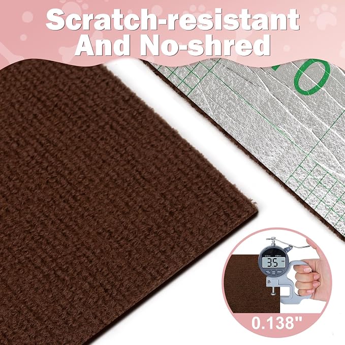 ENONCI 23.6x15.8 Cat Scratcher Mat, Self-Adhesive Cat Scratch Furniture Protector