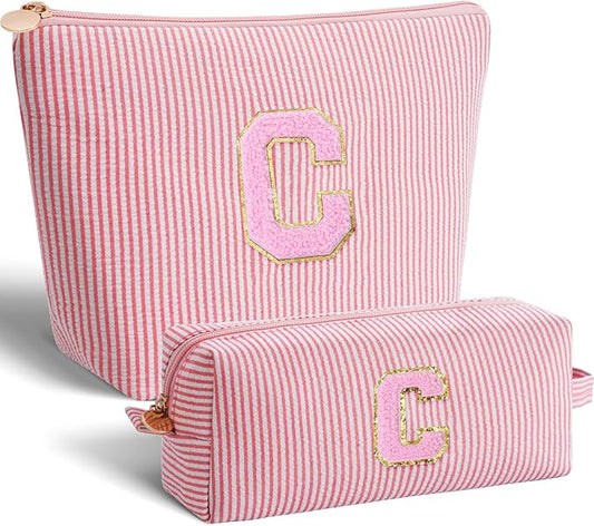 Customized Mothers Day Gifts - Birthday Gift for Mom,Gifts From Daughter,Mother in Law Gifts,Mama Gift Idea,Makeup Bag Set Cosmetic Bag - Peach,C
