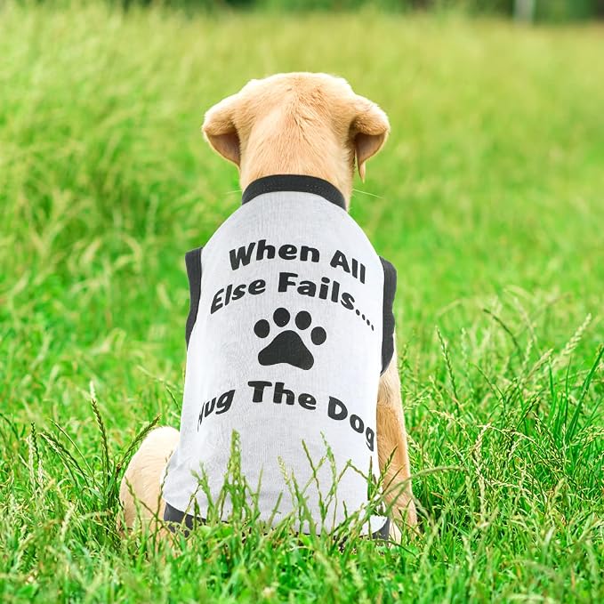 8 Pieces Dog Shirts Pet Printed Clothes with Funny Letters Summer Pet T Shirts Cool Puppy Breathable Dog Outfit Soft Sweatshirt Cats(Cute Pattern,Large)