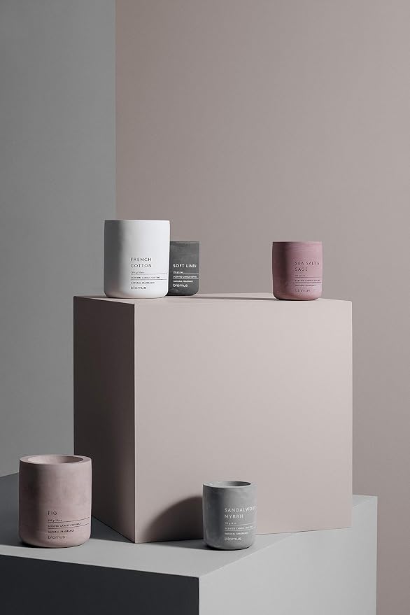 Blomus Fraga Lily White S Candle Soy Wax Concrete