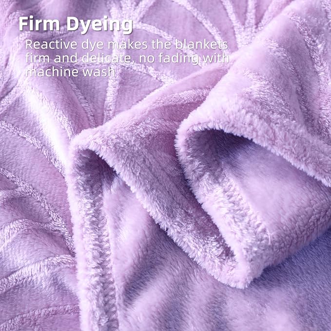 Whale Flotilla Soft Flannel Fleece Twin XL Size Blanket for Bed, Lilac | 90"x66" Cozy Lightweight Breathable Coverlet, Plush Fluffy Bedspread, Vintage Pattern Decorative Blanket for Dorm, All Season