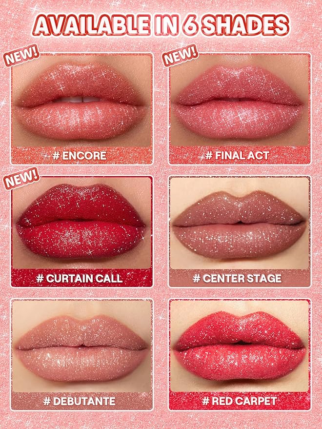 SHEGLAM Lip Dazzler Glitter Kit Long-Lasting Glitter Lip Gloss Sexy Super Stay Non-Sticky Shiny Liquid Kit Lipstick Y2K-Final Act