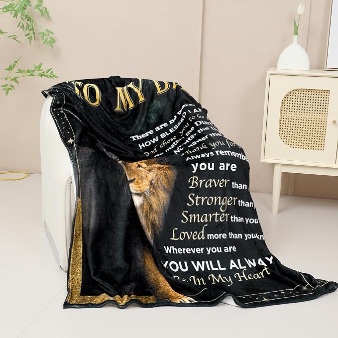Gifts for Dad Birthday Gifts for Men, Girl Dad Gifts from Daughter, Fathers Birthday Gifts Ideas, Birthday Gifts for Dad from Son, Dad Blanket from Daughter 50”*60”