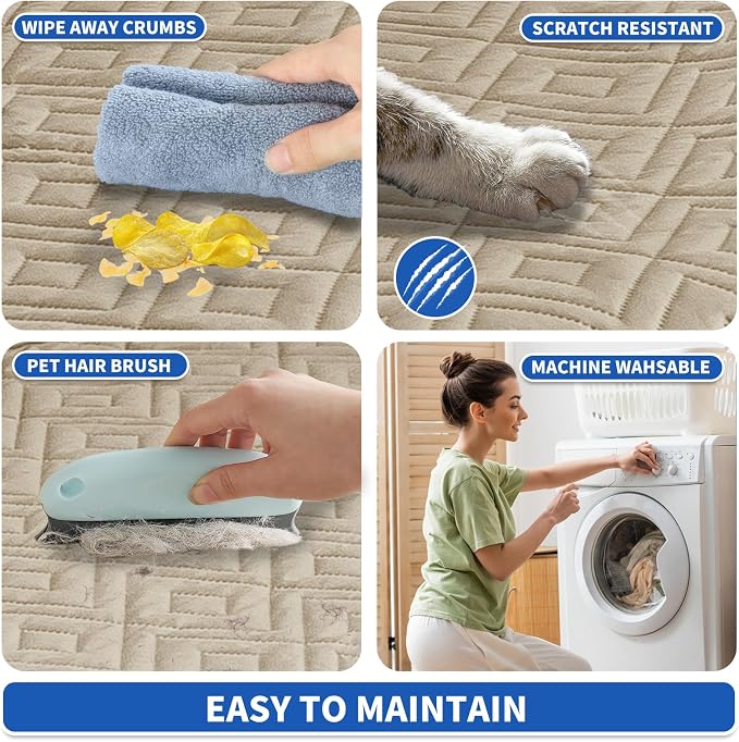 2026 Waterproof Bed Sofa Blanket (68"x82") Comfy Couch Sofa Mat for Dog Pets with Anti-Slip Back, Universal Incontinence Lightweight Liner Pad for Furniture Car Picnic etc Durable Washable, Khaki