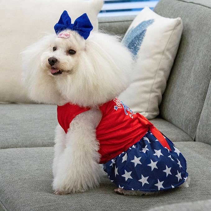 CuteBone Dog Mesh Dress Puppy Sundress Pet Outfit Summer Fashion for Small Dogs Girl Cat Clothes