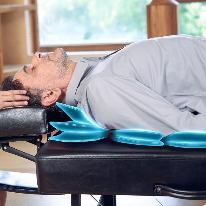 Monaco 30” Master Massage Portable Massage Table Airwave Full Body Stretching with Airbags 3D Lumbar Traction for Professional & Home Use Chiropractic Bed-Black