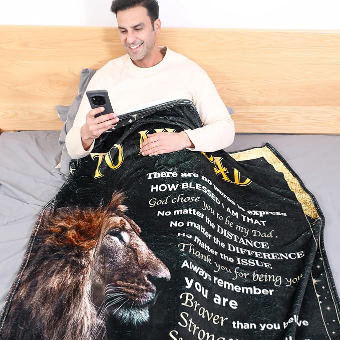 Gifts for Dad Birthday Gifts, Dad Gifts for Birthday from Daughter, Birthday Gifts for Dad Gifts from Son, Dad Blanket from Daughter 50”*70”