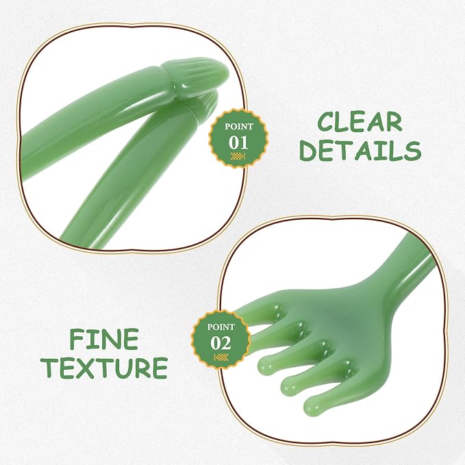 2pcs Resin Scalp Massager Tool and Finger Head Massager Comb Set for Scalp Relaxation, Meridian Acupoint Massage, Portable Head Scratcher for Home and Travel Use