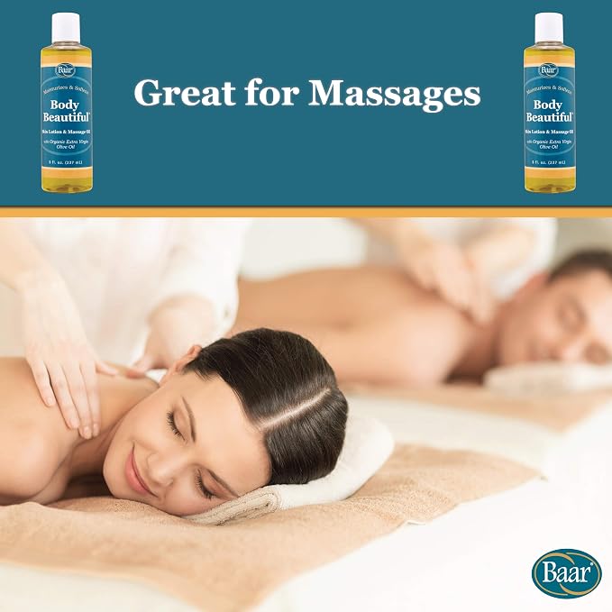 Body Beautiful Massage Oil & Lotion, Moisturizing & Nourishing, 8 Oz