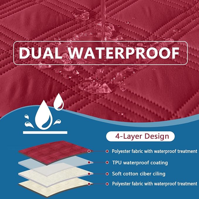 Waterproof Reversible Dog Blanket, Soft Couch Cover for Dogs Washable | Dual-Sided Waterproof Pet Bed Blanket, Resist Stains Spills & Pet Hair, Practical Furniture Protector For Pets, Size 40"x80"