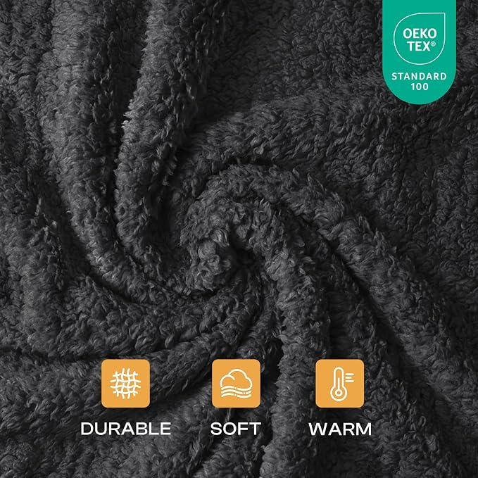 1 Pack 3 Calming Blankets Fluffy Premium Fleece Pet Blanket Soft Sherpa Throw for Dog Puppy Cat Black Large (41"x31") | Fluffy Throw Blanket Washeble for Crate Bed Couch Indoor. Cozy Pet Blanket, Puppy Essentials Dog gift,Black,Large