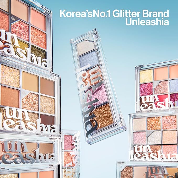 UNLEASHIA Glitterpedia Eye Shadow |Palette|Eye Makeup|Point Makeup Vegan|Cosmetics|Korean Cosmetics|Daily|matte|glitter|shimmer|pearl|daily|party|sparkling… (NO.7 All of Peach Ade)