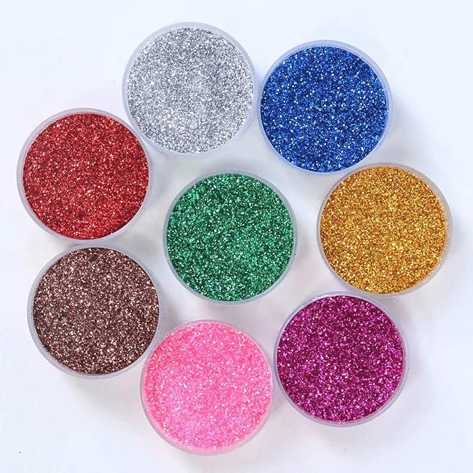 Fine Glitter 24 Colors Craft Glitter for Resin Makeup for Body Nail Face Hair Eyeshadow Lip Gloss Making