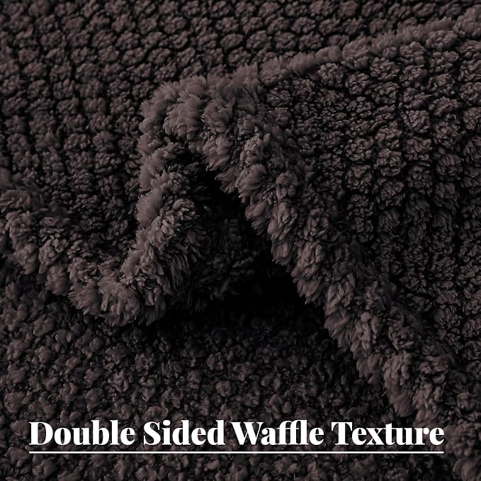Whale Flotilla Extra Large Soft Fleece Throw Blanket for Couch | 50x70 Inch, Coffee, Suitable for Sofa Chair Bed, Fluffy Fuzzy Jacquard Blankets for All Season, Lightweight and Cozy