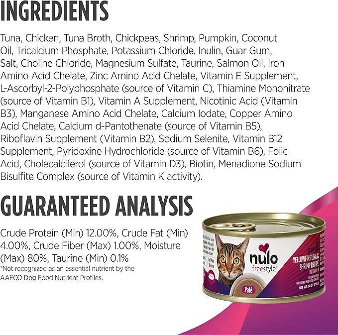 Nulo Freestyle Canned Wet Cat Food, Pate, Variety Pack, 2.8 oz x 12