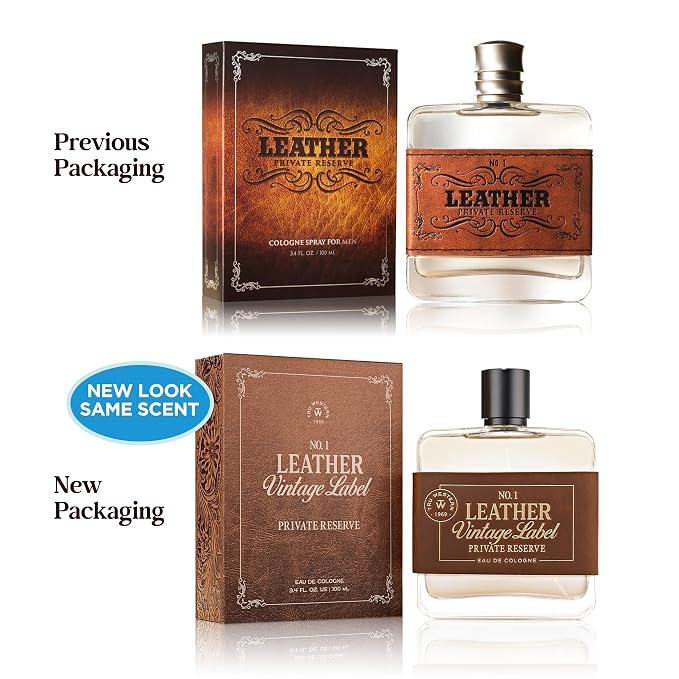 Tru Western Leather No. 1 Men’s Cologne Spray, Private Reserve, Small Batch, Clementine, Cedarwood & Sun‑Aged Leather Notes, 3.4 fl oz (100 ml)
