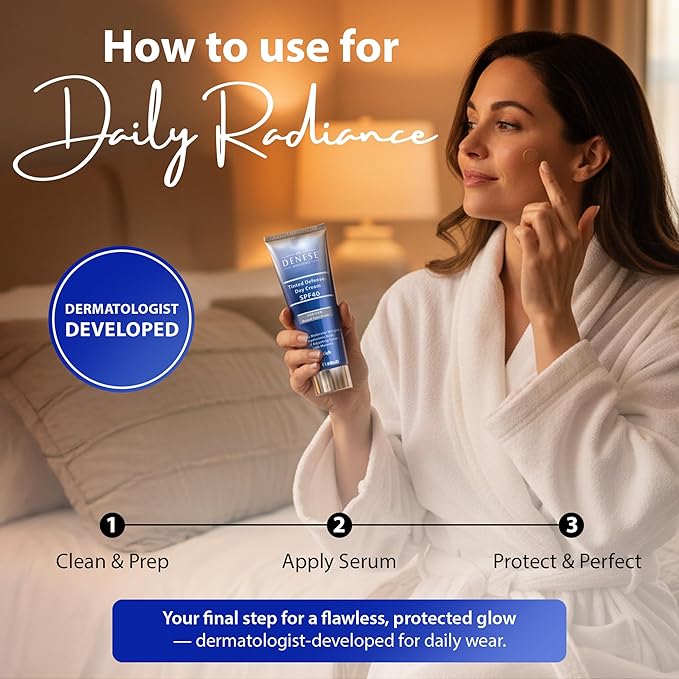Dr. Denese Broad Spectrum SPF 40 Defense Day Cream (Rich) 6 oz – Tinted Moisturizer and Daily Sunscreen – Hydrating BB Cream with Antioxidants for Smooth Radiant Skin - Protection for All Skin Types