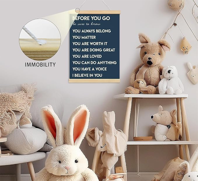 foedor Navy Health Positive Nurse Classroom Office Wall Art Decor,12x16 In | Affirmations Inspirational Wall Art Decor, Therapist Signs Wall Decor for Kids Teen Girls Room Bedroom Playroom Wall Decor