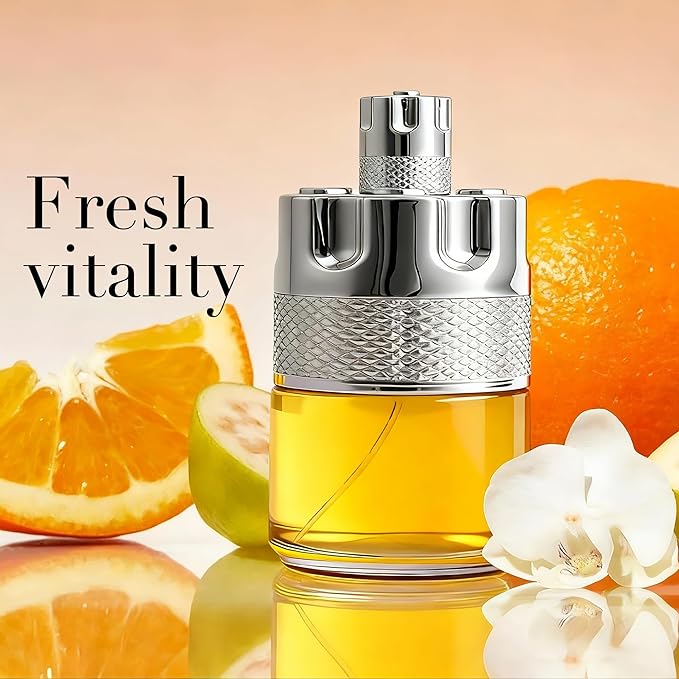 A CENTER Azura Noir Men's Cologne Long Lasting Woody Spicy Eau de Parfum 100ml Fresh Citrus & Vetiver Fragrance Gift Day to Night Cologne