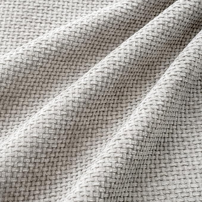 MIULEE Soft Decorative Chenille Pillow Covers Light Gray 20x20 Pack of 4 | Modern Home Decor, All Same Color Set, Couch Throw Pillows, Farmhouse Boho Cushion Covers for Sofa Bed Living Room