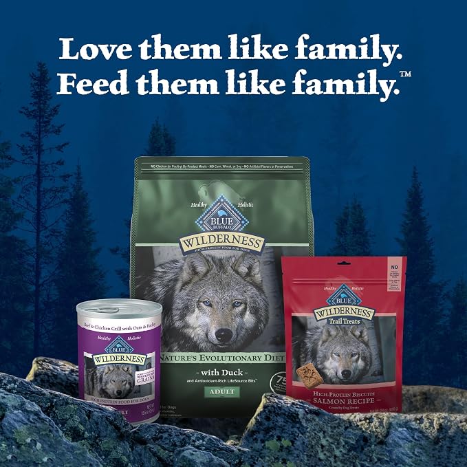Blue Buffalo Wilderness Duck & Wholesome Grains Adult Dry Dog Food, 4.5 lb | 39g Protein, Real Duck #1 Ingredient, Antioxidant-Rich Fruits & Veggies, High Protein to Fuel Adventures
