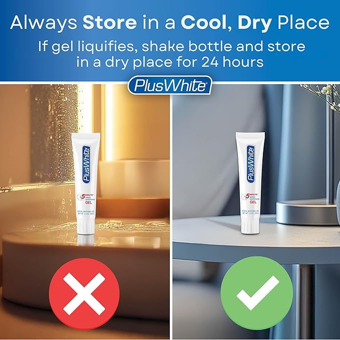 Plus White Premier Whitening System - 5 Minute Speed Whitening Gel, Comfort Fit Mouth Tray & StainGuard Post - Dentist Approved & Professional Grade (2 oz Tube, Mouth Tray and 4 oz Post Rinse)