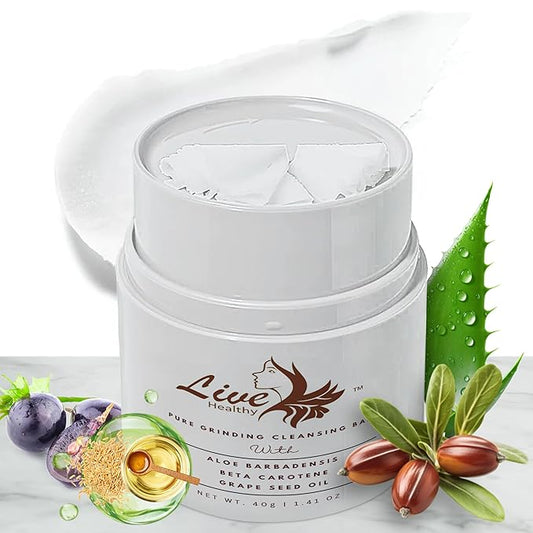 Grinding Makeup Remover Balm, Moisturizing Oil Cleanser For All Skin Types, Korean Skin Care Makeup Cleansing Balm For Face, Non-Greasy and Soft Sorbet Texture Hydrating Facial Wash, 1.7 Fl Oz