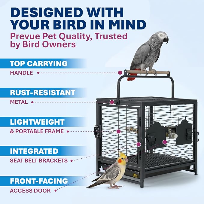 Prevue Pet Products Playtop Travel Carrier with Front Facing Door - Black