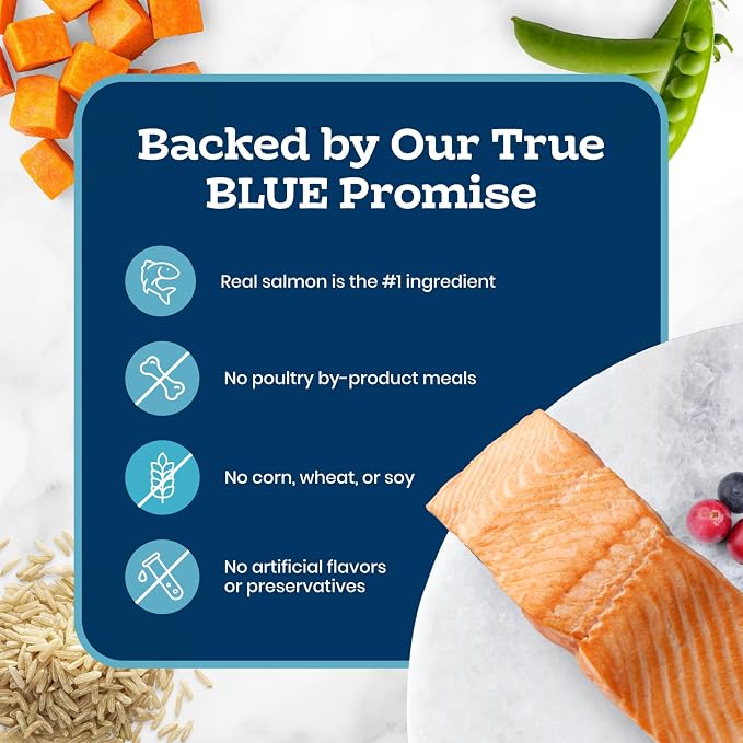 Blue Buffalo Tastefuls Salmon Adult Indoor Dry Cat Food, 7 lb | Salmon & Brown Rice Recipe, Antioxidant-Rich LifeSource Bits, No Corn, Wheat, or Soy