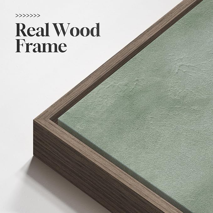 Framed Sage Green Abstract Canvas Wall Art for Living Room Decor, 24x24 In | Sage green, Canvas prints, Abstract pictures, Minimalist artwork, Square paintings, Dining room, Bedroom, Hallway wall decor
