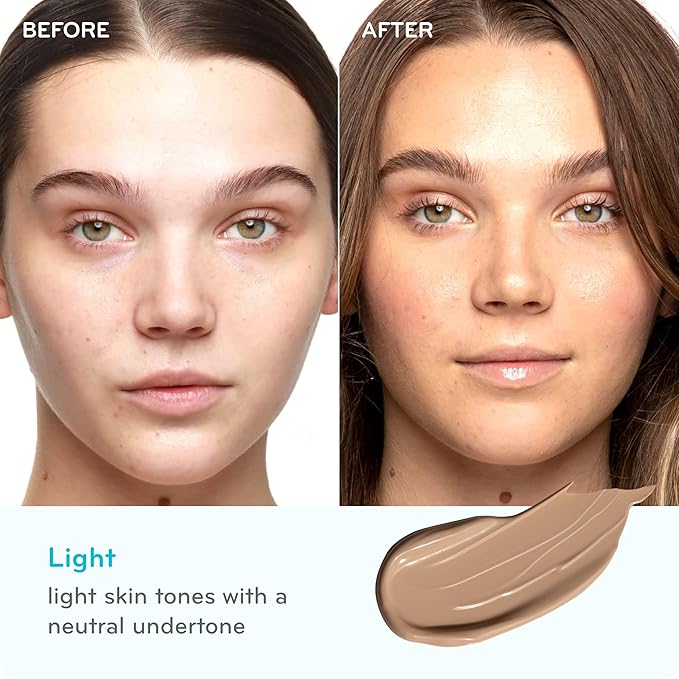 pūrlisse Radiant Glow Illuminating BB Cream with SPF 30 - Glow BB Cream Enriched with Goji & Hawthorn Berry for Dewy Skin - Helps to Improve Skin Texture & Radiance - Light (1.4 oz)