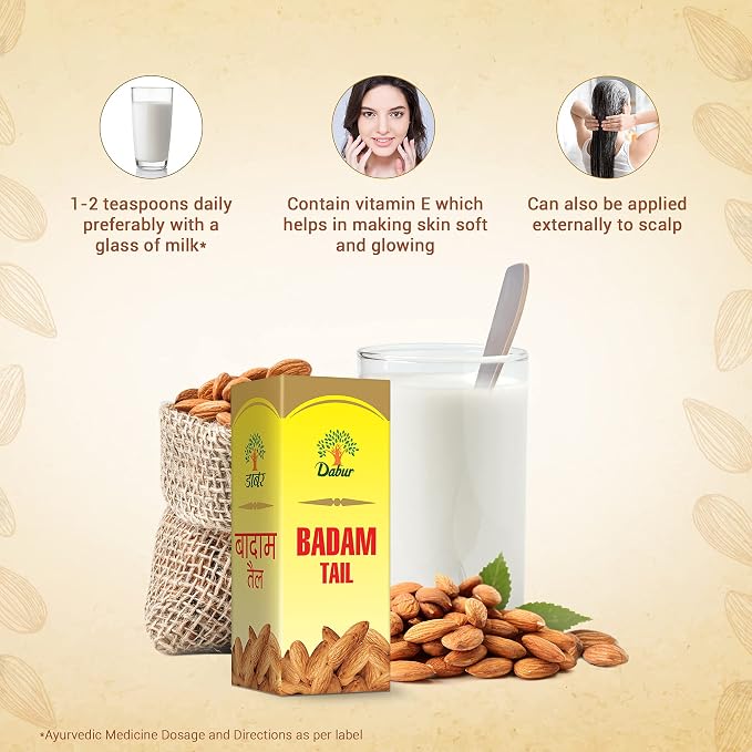 OxyLife Almond Oil for Hair Loss & Skin Care, Edible (100 ml / 3.38 fl oz)