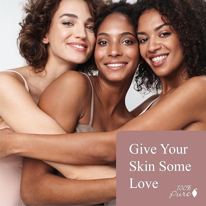 100% PURE Tinted Moisturizer Anti-Aging Face Makeup - Fruit Pigmented Cocoa Light to Medium Coverage & Dewy Glow - Lightweight Foundation Deep Skin w/Neutral Undertone - Vegan - 1 Fl Oz