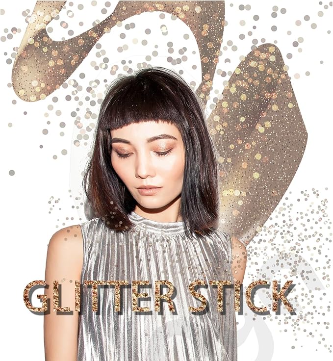 Body Glitter Stick, Face Glitter Body Gel Sequins, Mermaid Glitter Stick Shine Hair Eyeshadow Face Body Glitter Concerts Music Festivals Christmas Halloween Party Looks Sparkle Shimmer Makeup (Purple)