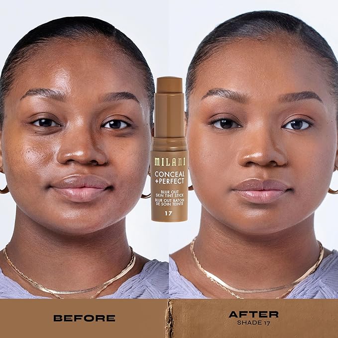 Milani Conceal + Perfect - Skin Tint Stick, Blur Out Tinted Moisturizer Makeup, Shade 17